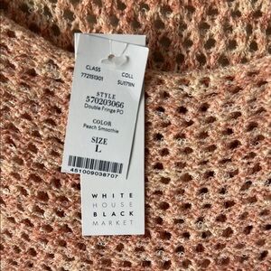 White House Black Market Peach Pull Over Sweater with Airy Knit